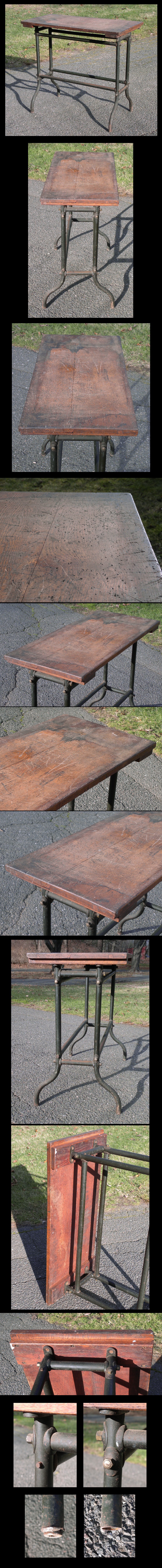 antique oak workbench